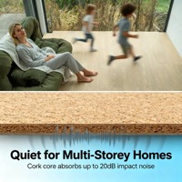 Parquet en chêne blanc contrecollé 3 couches, dalles multicouches avec noyau en liège, système de pose T&G Click Lock pour maisons
