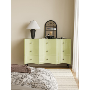 ตู้เก็บของกันความชื้นทรงสี่เหลี่ยมผืนผ้าแบบตั้งพื้น 9 ลิ้นชัก สีมัทฉะ สำหรับห้องนอน ห้องนั่งเล่น และทางเข้าบ้าน - Product Image 1