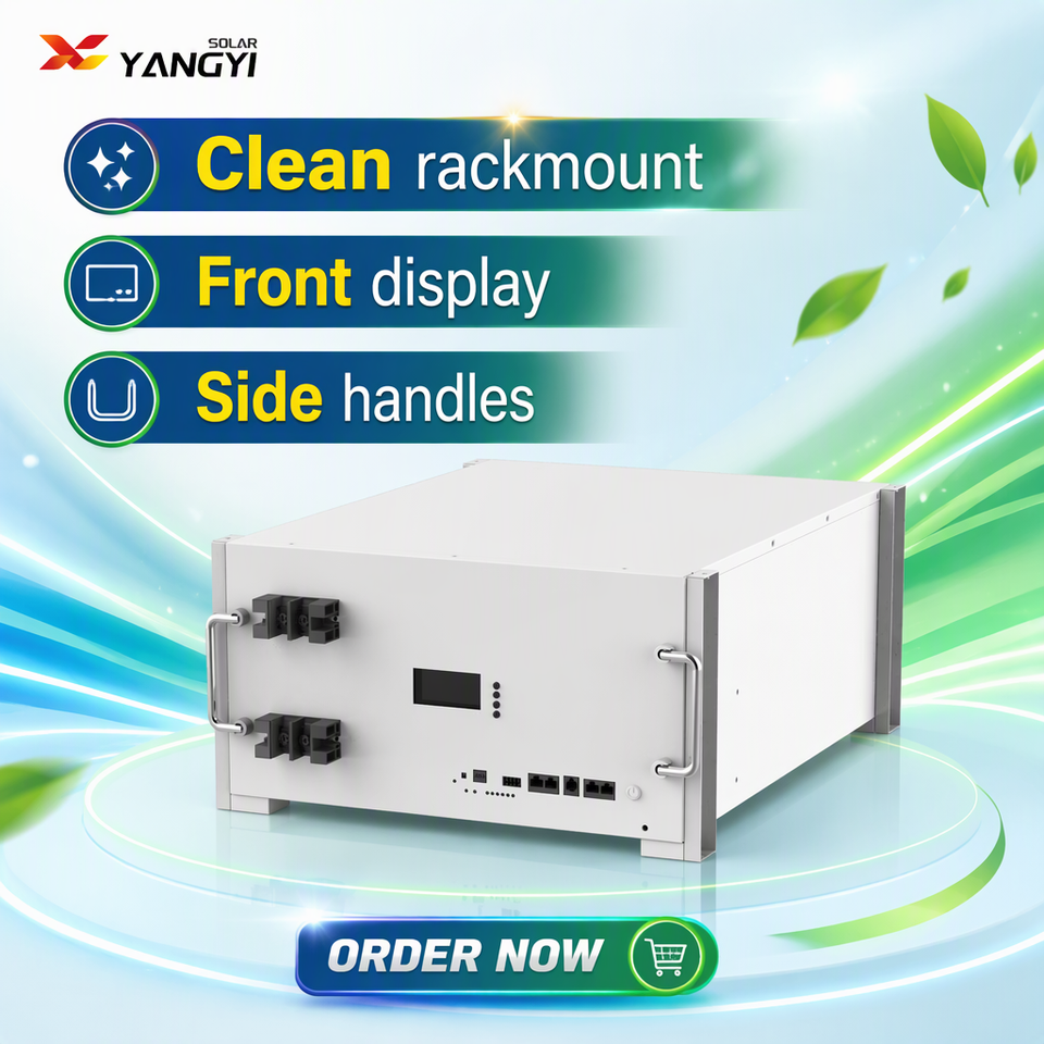 Bettery Rack Yangyi 51.2V 100Ah Stackable LiFePO4 Solar Energy Storage Battery 5KWh ...