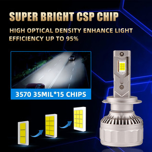 Tres tubos de cobre 240W Led bombillas de luz de coche 9005 9006 9012 H1 H3 H7 H11 faros Led para coches - Product Image 6
