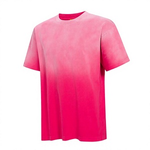 เสื้อยืดคอตตอนหนา 250GSM สำหรับผู้ชาย พิมพ์ลายกราฟิกไล่เฉดสี สกรีนโลโก้ได้ตามสั่ง เสื้อสตรีทแวร์ลำลอง รับผลิตแบบ OEM - Product Image 6