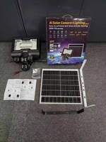 Système de Caméra de Sécurité Solaire LED 600W pour Éclairage Public, Surveillance de Jardin IP66, Batterie ABS Certifiée ROHS, Garantie 1 An, 6000K