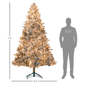 Grand support en métal en forme d'étoile pour sapin de Noël DB pré-éclairé de 7,5 pieds Taille personnalisable pour les fêtes à la maison et les vacances Personnalisable - Product Image 3