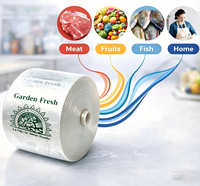 Sacs personnalisés transparents en PE pour produits frais, recyclables, réutilisables, épaissis, pour stockage alimentaire, emballage de produits frais, avec soufflet latéral pour supermarché