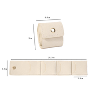 Mini sac de voyage pour bijoux, sac de rangement portable pour bijoux, étui à bijoux enroulable, organisateur de bijoux pour voyage, sac portable pour boucles d'oreilles