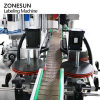 ZONESUN ZS-TB501 machine d'étiquetage de coin de bouteille carrée à trois côtés d'autocollant automatique