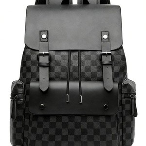 Lanchi 9003 Men's Plaid <b>Backpack</b> 36-55L Large Capacity Laptop <b>Computer</b> Interlayer Business Travel Commuting Casual Work Office - Product Image 3