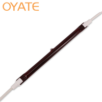 Lampe chauffante infrarouge halogène rouge rubis, tube chauffant en quartz pour préchauffage de préformes PET, machine de soufflage, fabrication de bouteilles en plastique