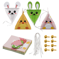 Boîte de papier d'art en forme de lapin de dessin animé avec oreilles pour les cadeaux de fête de Pâques