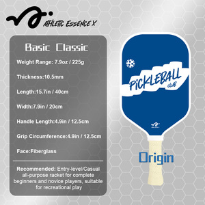 Pala de Pickleball Ergonómica con Empuñadura Básica de Fibra de Vidrio, Alta Absorción de Impactos y Núcleo de Fibra de Carbono para Entretenimiento al Aire Libre - Product Image 3