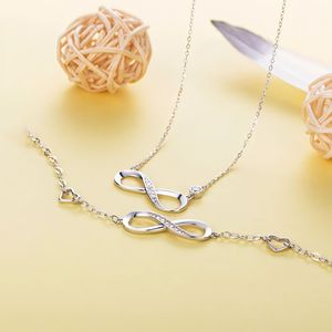Collana da donna in rame con 8 simboli dell'infinito, in stile sportivo, con bambù e pietra naturale, di tendenza europea e americana, bestseller transfrontaliero - Product Image 3