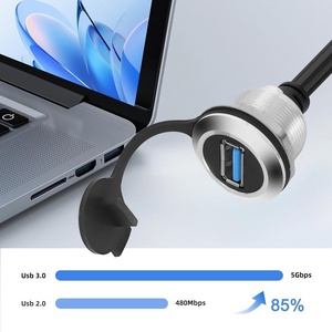 <span class=keywords><strong>Cavo</strong></span> <span class=keywords><strong>USB</strong></span> 3.0 Tipo D <span class=keywords><strong>Maschio</strong></span>-<span class=keywords><strong>Maschio</strong></span>/<span class=keywords><strong>Maschio</strong></span>-<span class=keywords><strong>Femmina</strong></span> Impermeabile in PVC per Yacht, Pannelli Strumenti Moto e Uso Automobilistico - Product Image 4