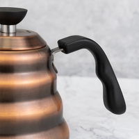 Bouilloire à café manuelle en acier inoxydable SS304 de 1200 ml, forme nuage, bec col de cygne, pour barista, couleur personnalisée OEM