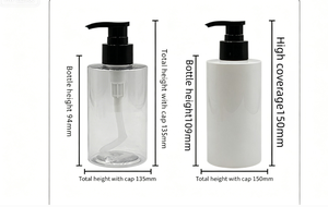 Bouteilles en PET à épaule plate 200ml 250ml 300ml 350ml 400ml 500ml pour shampoing, gel <span class=keywords><strong>douche</strong></span>, et après-shampoing vides avec pompe - Product Image 3