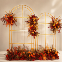 Arco Metálico Dorado y Negro para Decoración Floral en Bodas, Ceremonias y Eventos