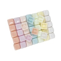 Macaron-Colored DIY Mechanical Cross-shaped Keycaps PC Material Macaron Candy Color Keycaps Keychain Toy