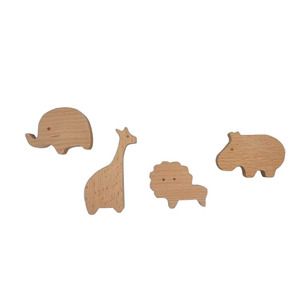 Móc Treo Tường Bằng Gỗ Hình Động Vật Móc Treo Tường Hình Chú Chó Voi Hươu Cao Cổ Sư Tử Cáo Thỏ Trang Trí Móc Treo Áo Khoác - Product Image 1