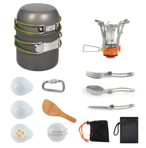 <span class=keywords><strong>Outdoor</strong></span>-Wasserkocher <span class=keywords><strong>Camping</strong></span>- und Picknick-Ausrüstung Komplettes Topfset Tragbarer Butangasherd für <span class=keywords><strong>Outdoor</strong></span>-Teekochtopf - Product Image 2