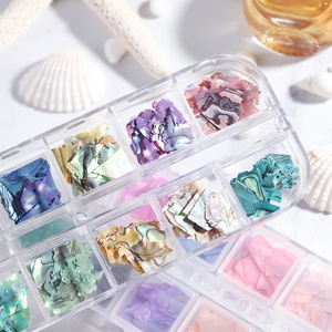 Aimeier 3D Pièces de décoration d'ongles en forme de coquille, boîte de 12 compartiments, couleur aurore, style mignon, pour nail art - Product Image 4