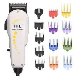 HTC CT-605 tondeuse à cheveux professionnelle, puissante, électrique, en acier à haute teneur en carbone, lame chromée, 100% cuivre