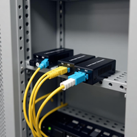 YTOPTO konverter Media Mode tunggal serat Gigabit, 10/100/1000M 3KM/20KM/30KM SC RJ45 SFP Port 1310/1550nm DC 5V/12V CE/FCC/RoHS