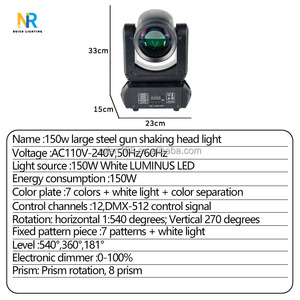 Luci <span class=keywords><strong>Led</strong></span> Mini fascio 150W Gobo <span class=keywords><strong>fari</strong></span> mobili grande acciaio luci pistola faretti <span class=keywords><strong>Led</strong></span> <span class=keywords><strong>palco</strong></span> - Product Image 2