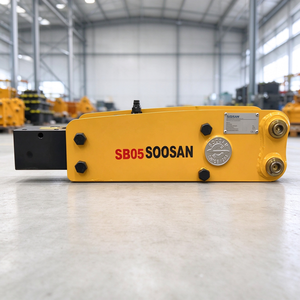Casse-roche hydraulique de type supérieur SOOSAN SB05 pour mini-excavatrice, compatible avec les excavatrices Bobcat de 0,8 à 2,5 tonnes - Product Image 1