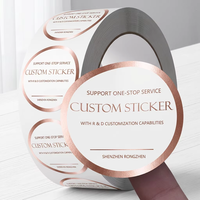 Étiquettes personnalisées en rouleau, imperméables, avec logo d'entreprise imprimé en feuille d'or, pour emballage de produits - Prix usine