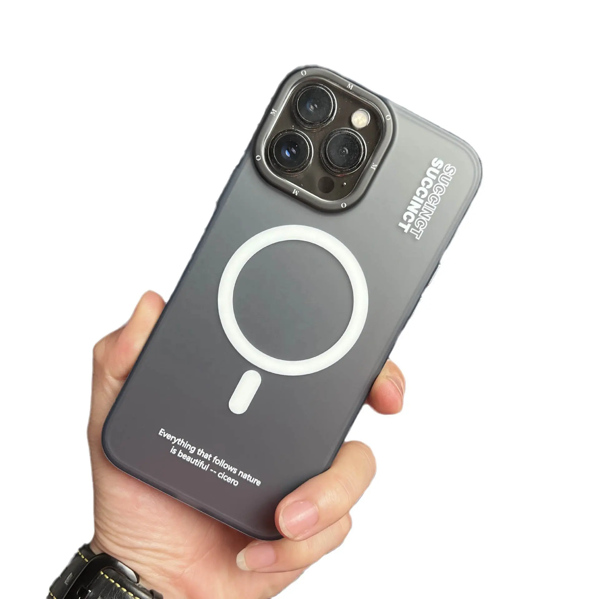 MAXUN Custom magnete spazzola opaca custodia protettiva avanzata per telefono per iPhone 11 a 15 pro max