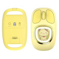 Souris LED avec lumière respirante, rechargeable par USB, type C - Mini souris de jeu mignonne et amusante pour ordinateur portable