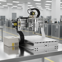 Mesin Penggilingan CNC Desktop JS-Desktop 3040 Mini CNC Router Mesin Ukiran Rel Persegi untuk Kayu Logam Plastik