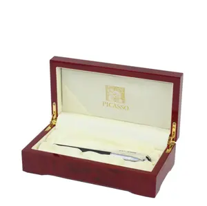 Wholesale Custom luxury Red vintage rustic badge Medals cigar Pen wooden storage gift box
