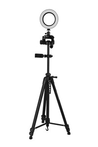 Venta al por mayor de aleación de aluminio trípode de cámara bajo precio anillo soporte de luz fotografía Cámara trípode ajustable - Product Image 4