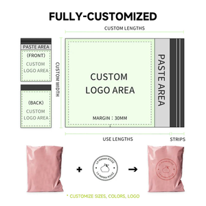 Bolsas de Correo de Plástico Poli Negras con Logotipo Personalizado Ecológicas, Bolsas de Envío Autosellables Impermeables para Ropa y Embalaje de Regalos - Product Image 1