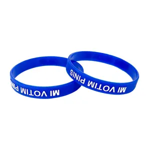 Customized Young Fashion Wristband Rubber Band Silicone Band Election Campaign Plastic Bracelet