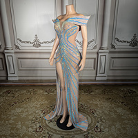 Robe élégante Novance Y5719 bleu ombré avec strass découpés, robe de soirée pour femme, Vestidos Elegantes Para Mujer Fiesta De Noche