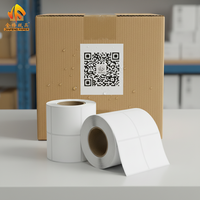 Stiker Kertas Bulat Termal Putih Perekat Sendiri 4x6 Inci 80x50mm 100x100mm Untuk Logistik Model Dapat Disesuaikan RM602