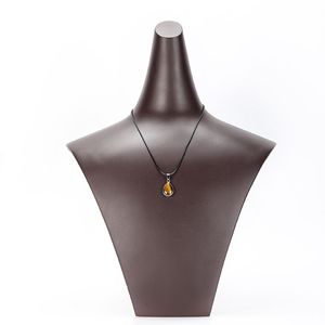 Perhiasan Fashion Desain Baru Pesona Perak Plating Kuningan Bezel Batu Permata Alami Liontin Air Mata - Product Image 6