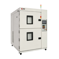 Machine d'essai de choc thermique à deux bacs avec refroidissement par eau, cascade de réfrigération, écran tactile et testeur d'impact de cycle de température