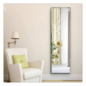 Favorite Standing Bathroom Rectangular Full Length Sliver <b>Mirror</b> with Metal Frame - Product Image 4