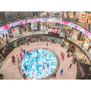 P3.9 3.9Mm Indoor Digital Interactive Xr Led Dance Floor Panels Full Colors Gob Led Screen Display Of Mall Dancing Floor Tiles