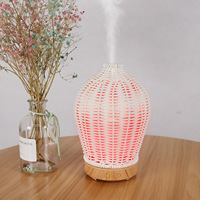 Diffuseur d'arômes créatif en rotin, humidificateur à brancher, modèle silencieux (<36 dB), capacité 0,5 L, pour la maison et le bureau, vente en gros