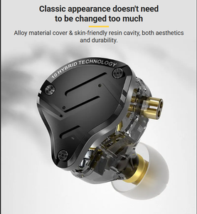 KZ ZS10 Pro X Auriculares Intrauditivos Híbridos de 10 Controladores, Carcasa Metálica Completa, Cable Desmontable Plateado de 0.75mm, Auriculares con Cable de Alta Fidelidad para Audiófilos - Product Image 4