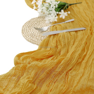 Camino de mesa de boda de gasa <span class=keywords><strong>azul</strong></span> cielo, venta al por mayor, manteles de gasa, comedor, fiesta, banquetes de <span class=keywords><strong>Navidad</strong></span>, decoración de mesa - Product Image 6