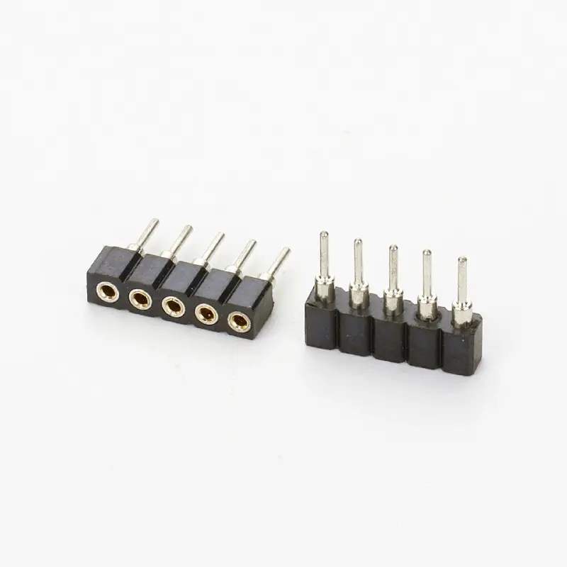 High Quality Single Row 2.0MM Pitch 1X5P Female Round Pin Header 180Degree DIP Connector