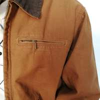Vêtements de travail OEM, tissu de toile de canard lourd en coton tissé, veste de travail personnalisée isolée Detroit