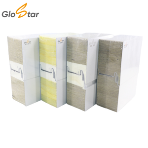 Panneau mural sandwich extérieur en <span class=keywords><strong>laine</strong></span> <span class=keywords><strong>de</strong></span> <span class=keywords><strong>roche</strong></span> GLOSTAR, prix d'usine, résistant au feu, isolation thermique, épaisseur 50 mm 75 mm, pour bâtiments - Product Image 5