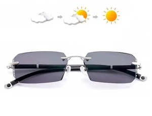 Lunettes de <span class=keywords><strong>lecture</strong></span> sans cadre taillées en diamant pour personnes âgées d'âge moyen Nouvelle version avec propriétés anti-lumière bleue et anti-fatigue - Product Image 4