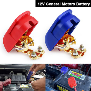 Universal Automotive <b>Battery</b> Terminal Connector 12V <b>24V</b> Tin Plated Copper Gold Plated With Cover Blue Metal - Product Image 3