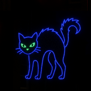 Halloween Neon Face Lights Schädel, Werwolf Devil Cat für Haunted House Outdoor Yard Decor - Product Image 4